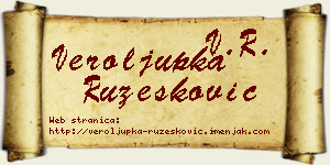 Veroljupka Ružesković vizit kartica